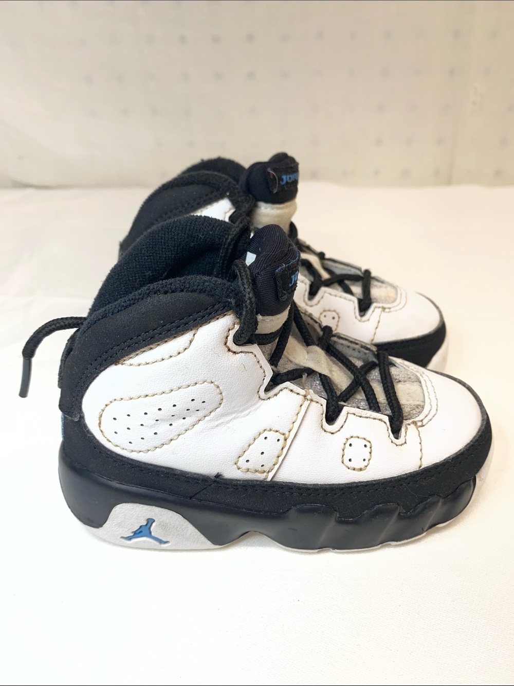 Nike Air Jordan 9 Retro Toddler 5C White Black University Blue‎
